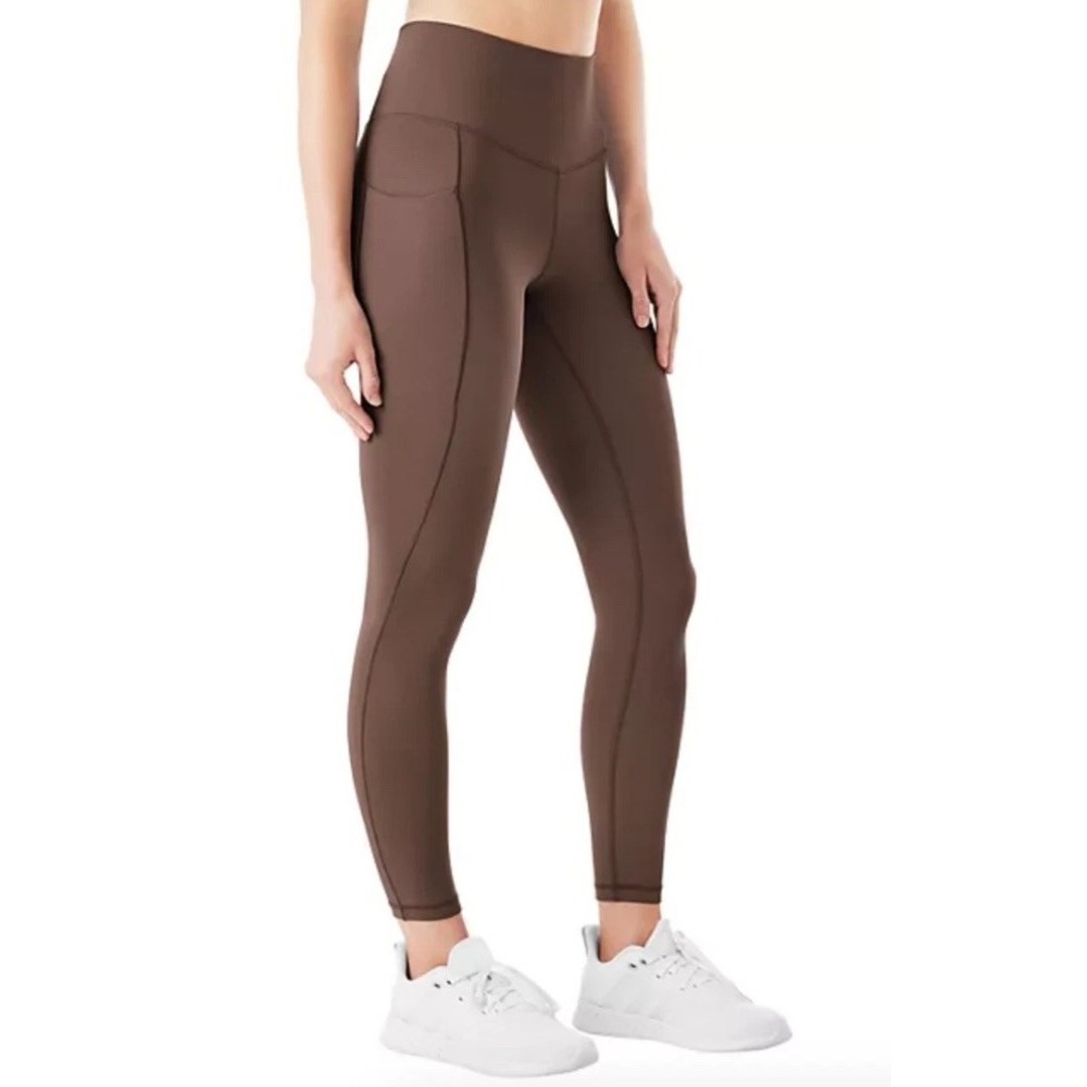 Members Mark Women Size L Brown High Rise Everyday Fashion Legging w/pockets NWT